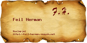 Feil Herman névjegykártya